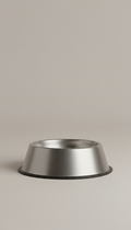 Brushed Metal Pet Bowl Weighted Base