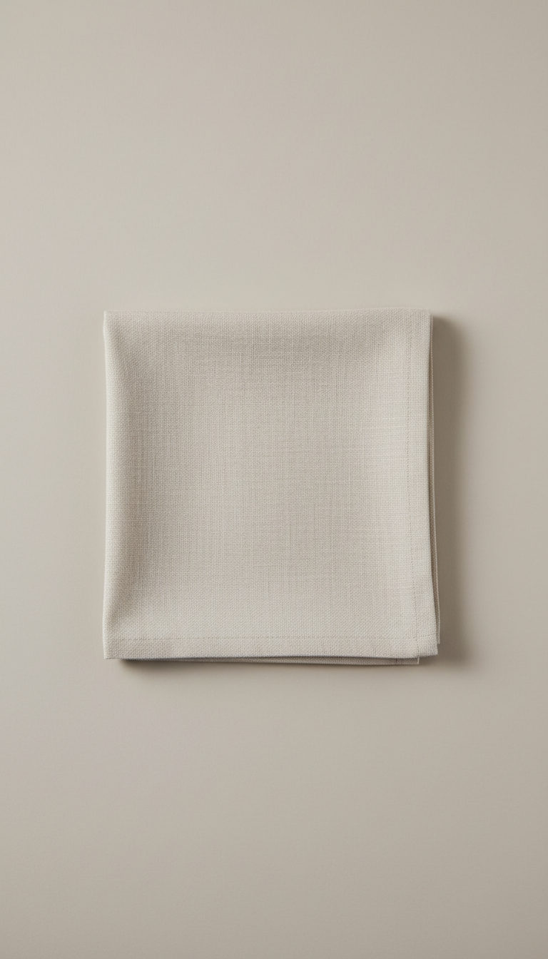 Linen Napkin Set Porcelain White