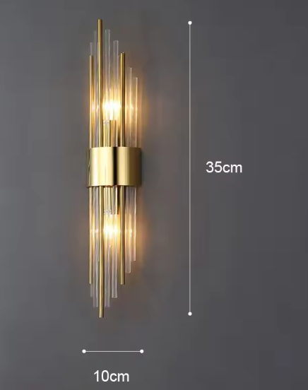 Luxury Gold LED Wall Lamp – Modern Indoor Wall Sconce for Living Room, Bedroom, Bedside, Hallway & Staircase Home Decor