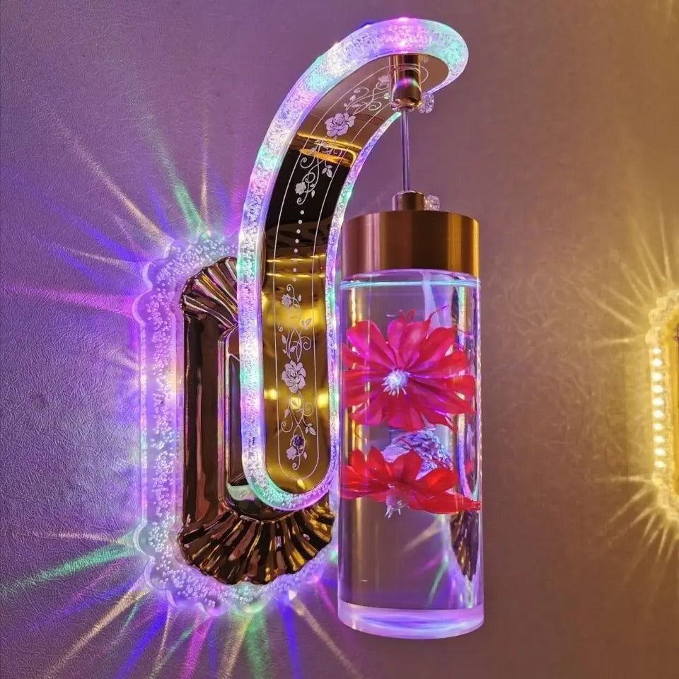 Modern Acrylic Floral LED Wall Lamp – Elegant Wall Sconce for Bedroom, Hallway, Staircase, Living Room & Luxury Home Deco
