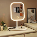 LED Lighted Vanity Makeup Mirror with Touch Sensor & Storage Tray | Dimmable Desktop Cosmetic Mirror | Hollywood Beauty Mirror | Skincare, Makeup & Dressing Table Mirror for Bedroom Bathroom Vanity Desk
