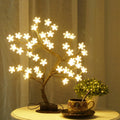 17 Inch Cherry Blossom Tree Light with 40 LED Warm White Flowers – USB Powered Artificial Bonsai Tree Lamp, Adjustable Branches, Lighted Tabletop Decorative Tree, Night Light for Bedroom, Living Room, Office, Home Decor, Wedding, Holiday & Gift