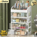 Large Clear Acrylic Makeup Organizer with Drawers | Cosmetic Storage Organizer | Skincare Organizer | Vanity Counter Organizer | Makeup & Lipstick Holder | Bathroom Counter Storage | Beauty Organizer with Dustproof Drawers