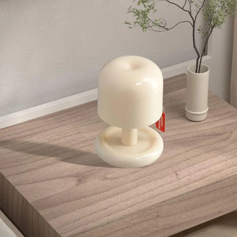 Modern Mushroom LED Table Lamp – Nordic Minimalist Night Light for Bedroom, Living Room, Coffee Bar, Desk & Home Decor
