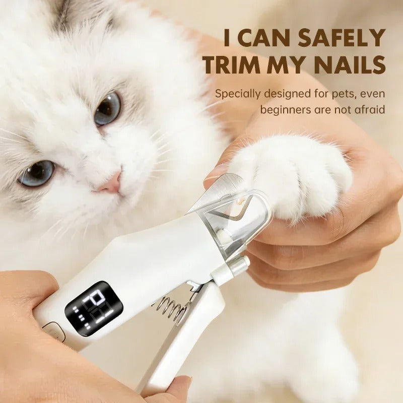 2-in-1 LED Light Pet Nail Clipper & Grinder – Dog & Cat Nail Trimmer with Nail File, Safe Professional Grooming Tool