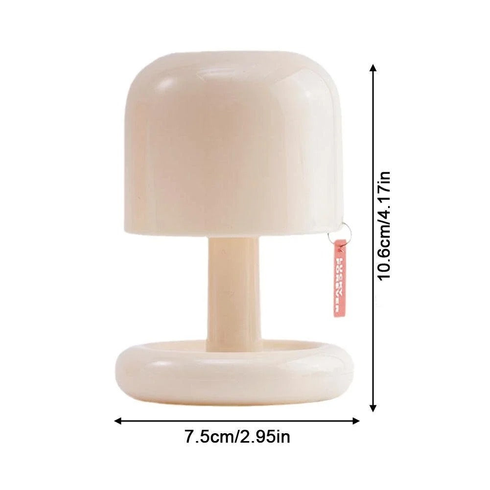 Modern Mushroom LED Table Lamp – Nordic Minimalist Night Light for Bedroom, Living Room, Coffee Bar, Desk & Home Decor