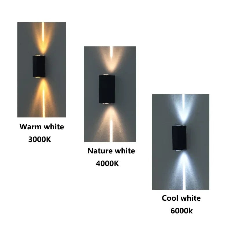 12W LED Outdoor Wall Light – IP65 Waterproof Up & Down Aluminum Wall Sconce for Porch, Patio, Garden, Balcony & Exterior Lighting