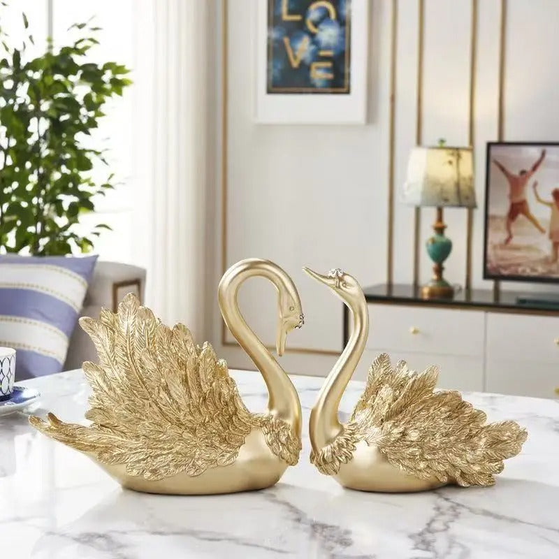 Luxury Swan Wine Rack Resin Sculpture – Elegant Wine Bottle Holder for Living Room, Dining Room, Wine Cabinet & Home Decor