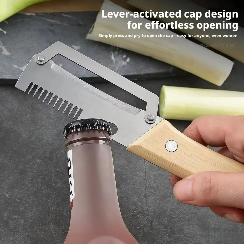 Multi-Functional Stainless Steel Vegetable & Fruit Peeler with Wooden Handle – Sharp Durable Kitchen Peeling Tool for Potatoes, Carrots, Apples, Cucumbers & More
