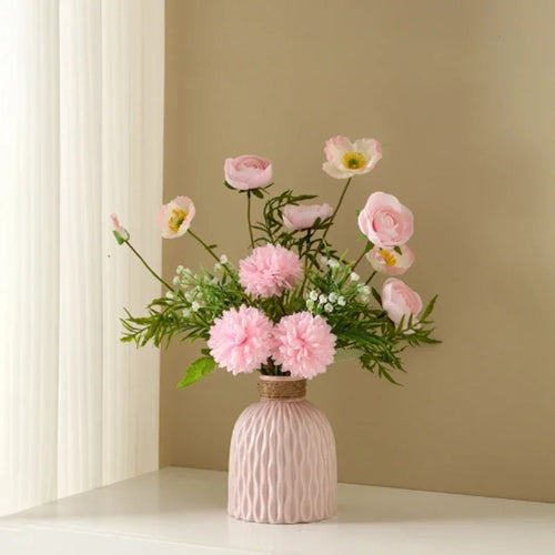 1Pc Nordic Water Ripple Plastic Vase Simple and Creative Living Room Flower Arrangement Decoration DIY