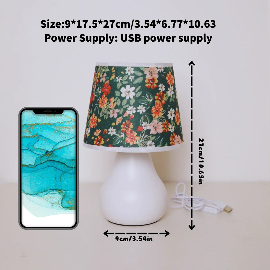 Minimalist Fabric Warm Light Desk Lamp – USB Switch Bedside & Study Decor Lamp