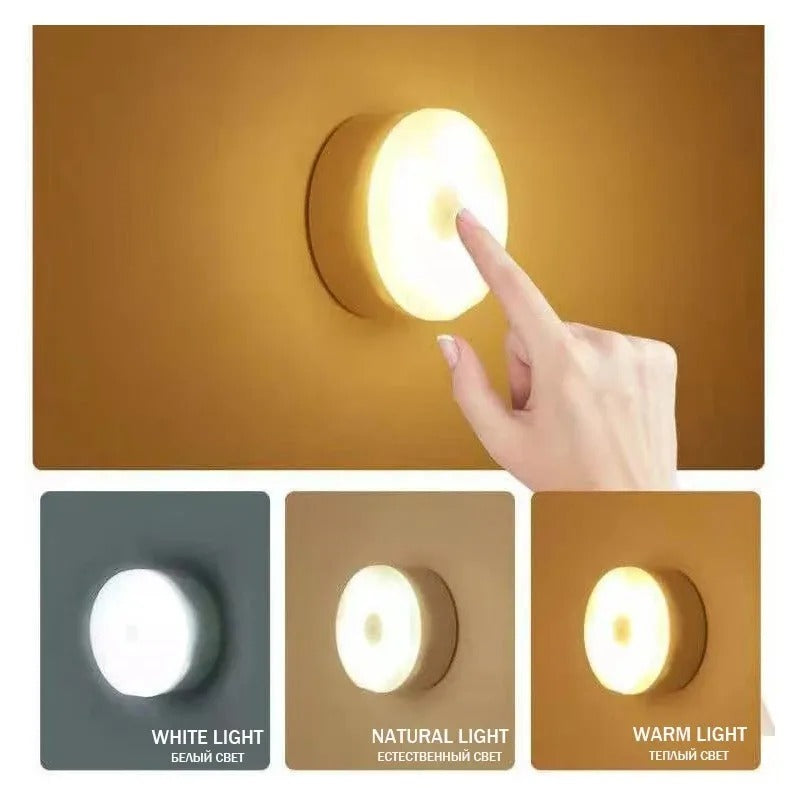 USB Rechargeable Motion Sensor LED Night Light – Wireless Magnetic Closet Light for Kitchen, Cabinet, Wardrobe, Staircase & Hallway