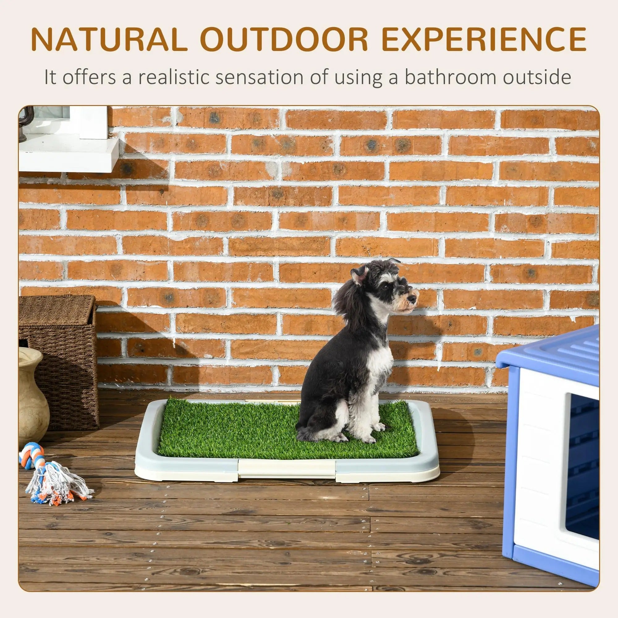 Puppy Training Pad with Artificial Grass – 3-Layer Portable Dog Toilet 63x48.5cm