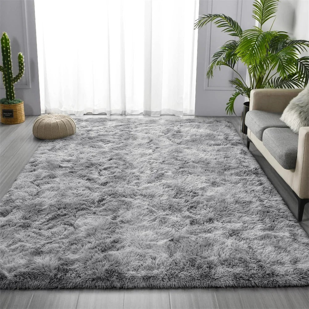 5x8 Ft Ultra Soft Shag Area Rug for Living Room, Bedroom & Nursery – Fluffy Plush Fuzzy Non-Slip Carpet Mat, Thick Cozy Modern Indoor Floor Rug for Kids Room, Dorm, Apartment & Home Decor – Grey