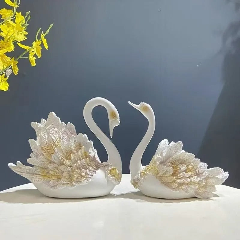 Luxury Swan Wine Rack Resin Sculpture – Elegant Wine Bottle Holder for Living Room, Dining Room, Wine Cabinet & Home Decor