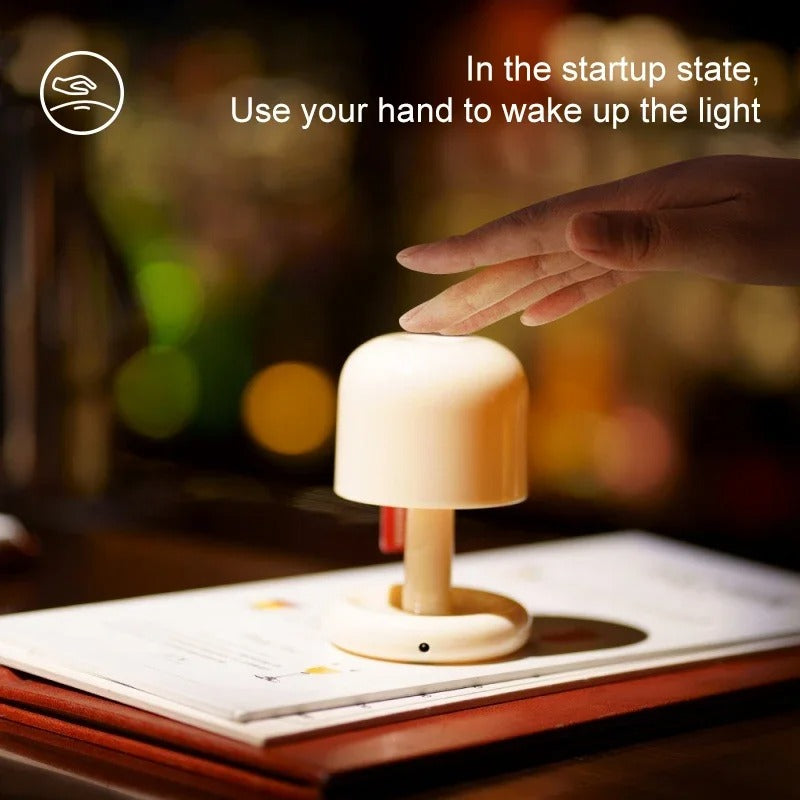 Modern Mushroom LED Table Lamp – Nordic Minimalist Night Light for Bedroom, Living Room, Coffee Bar, Desk & Home Decor