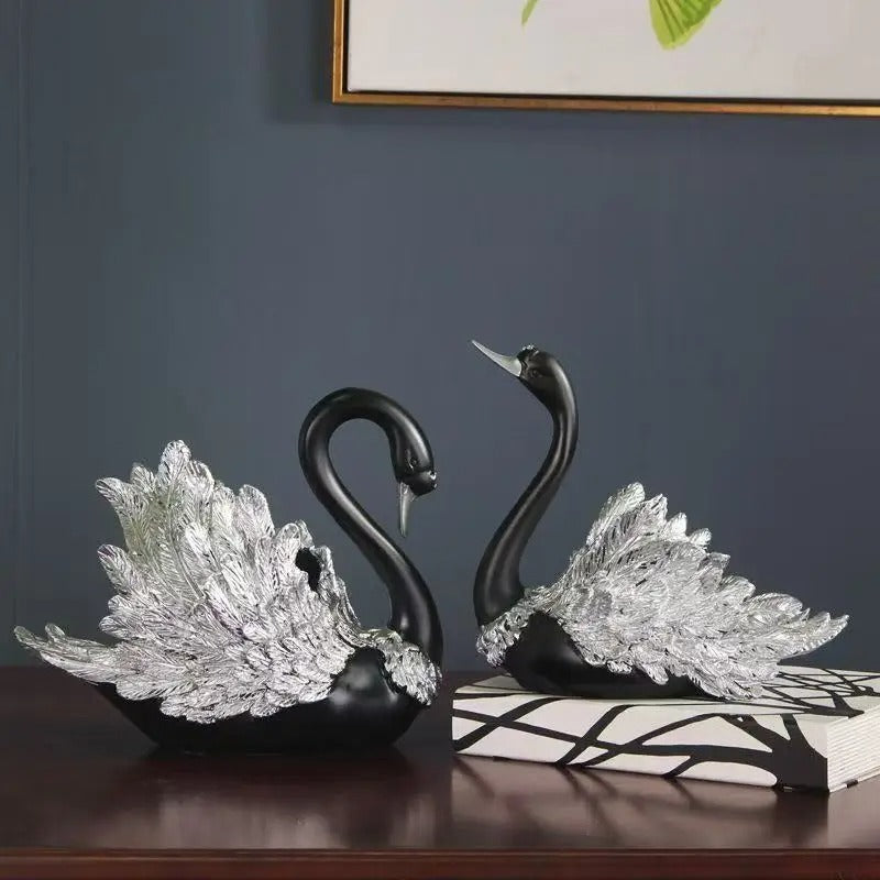 Luxury Swan Wine Rack Resin Sculpture – Elegant Wine Bottle Holder for Living Room, Dining Room, Wine Cabinet & Home Decor
