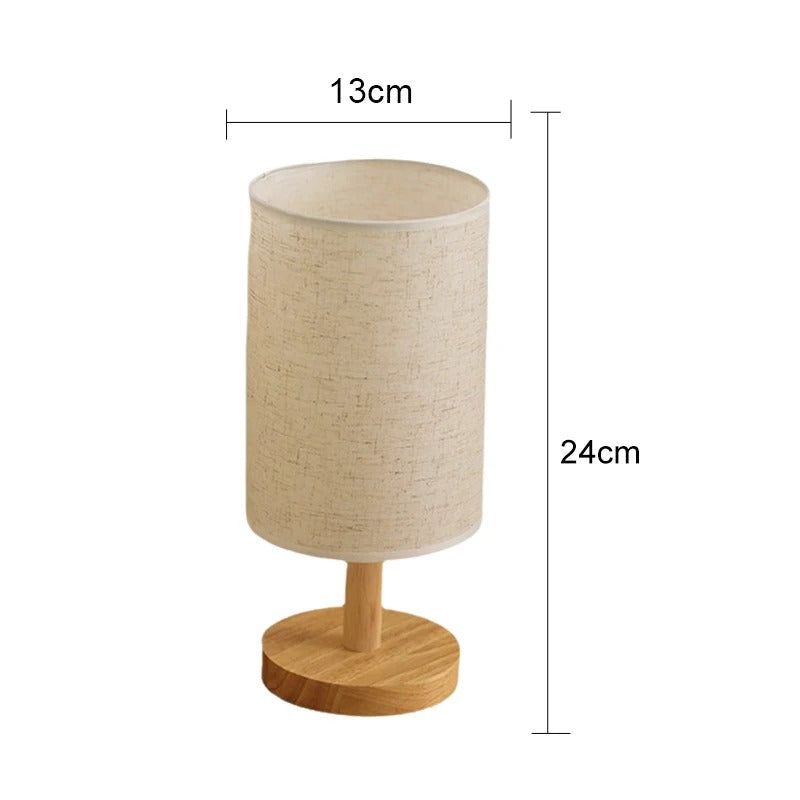 LED Table Lamp | Simple Style Dimmable USB Night Light with Fabric Lampshade