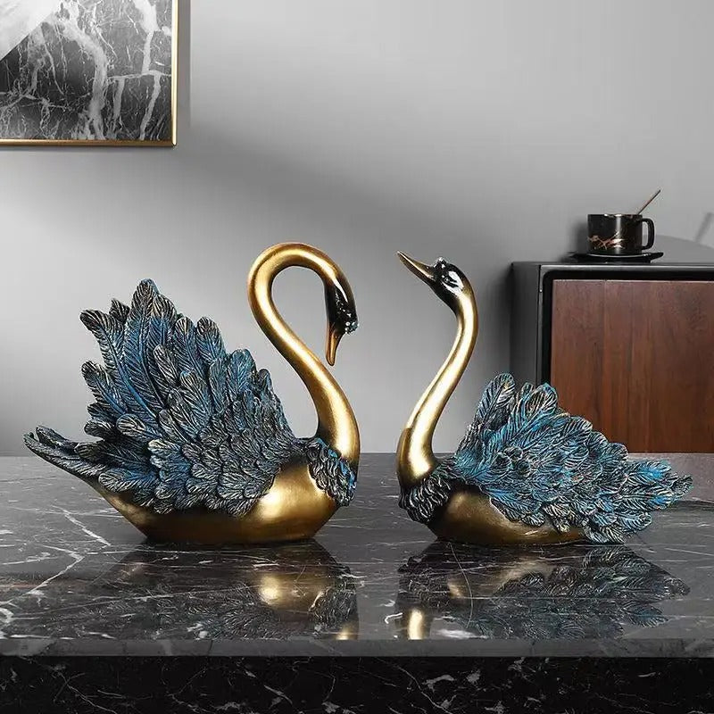 Luxury Swan Wine Rack Resin Sculpture – Elegant Wine Bottle Holder for Living Room, Dining Room, Wine Cabinet & Home Decor