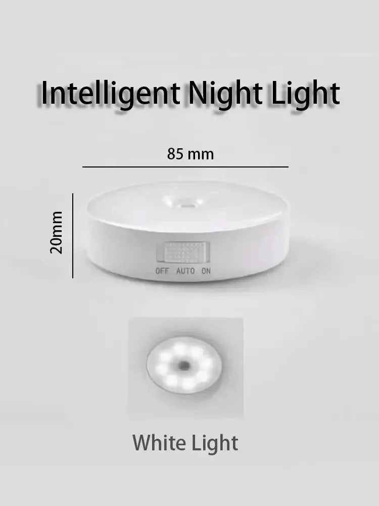 USB Rechargeable Motion Sensor LED Night Light – Wireless Magnetic Closet Light for Kitchen, Cabinet, Wardrobe, Staircase & Hallway