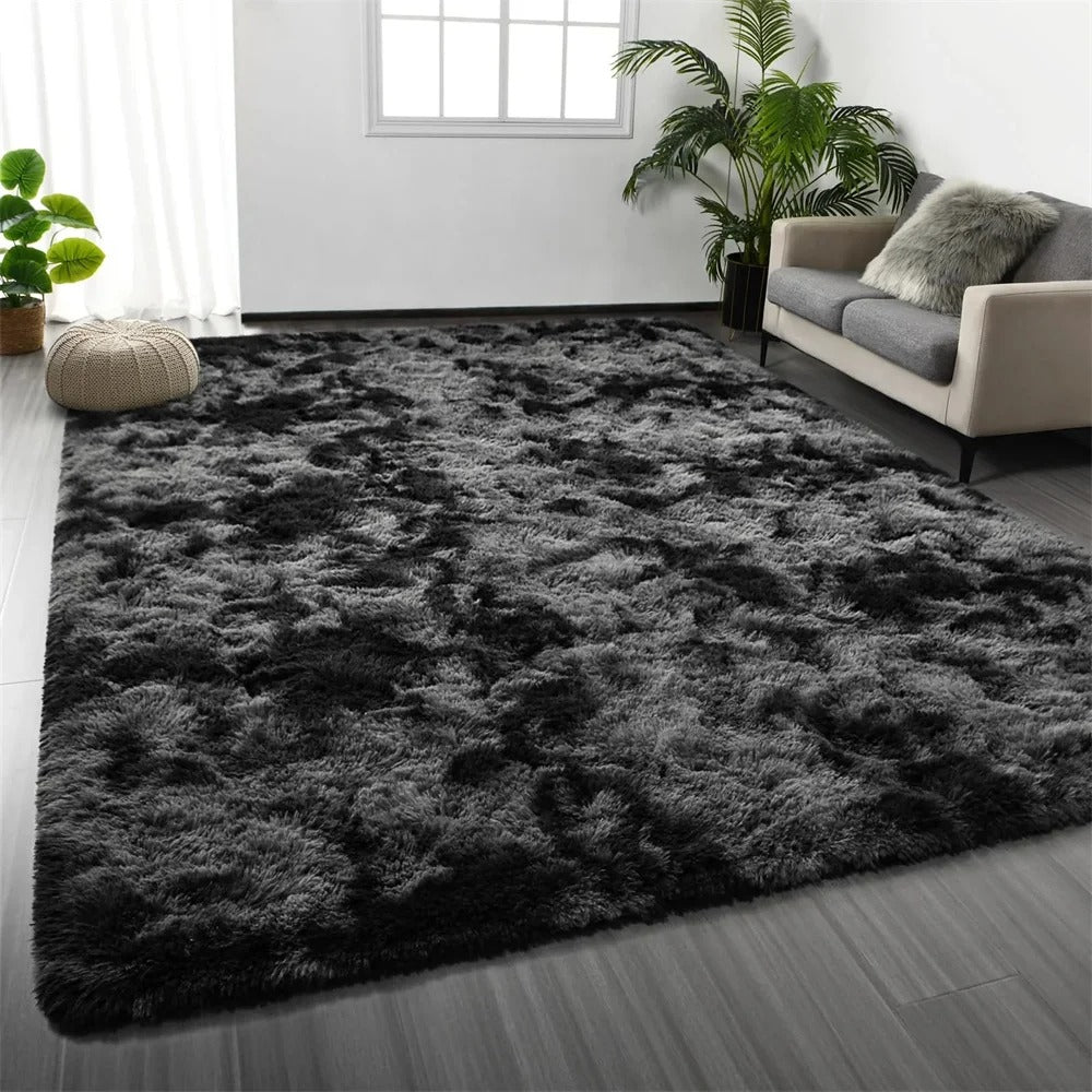 5x8 Ft Ultra Soft Shag Area Rug for Living Room, Bedroom & Nursery – Fluffy Plush Fuzzy Non-Slip Carpet Mat, Thick Cozy Modern Indoor Floor Rug for Kids Room, Dorm, Apartment & Home Decor – Grey