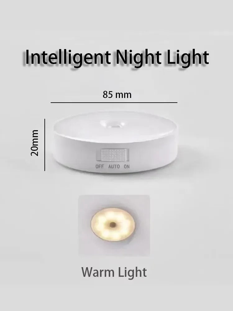 USB Rechargeable Motion Sensor LED Night Light – Wireless Magnetic Closet Light for Kitchen, Cabinet, Wardrobe, Staircase & Hallway